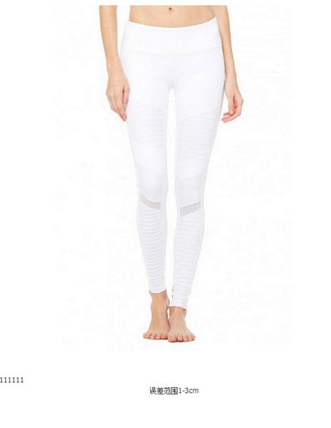Pleated Mesh Yoga Pants